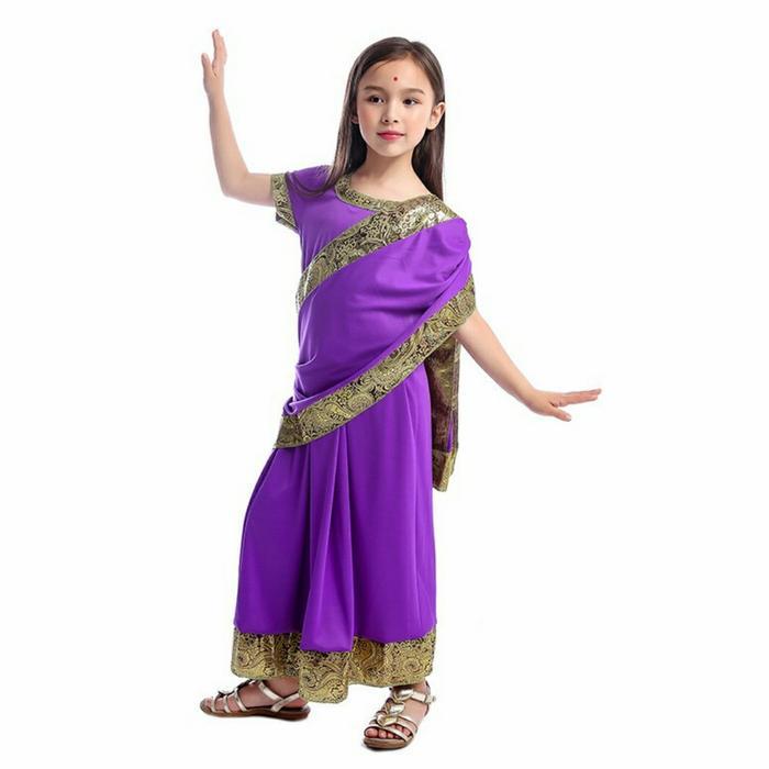 SIAPKIRIM Sari India Traditional Costume Baju tradisional anak Dress India Saree READY STOCK