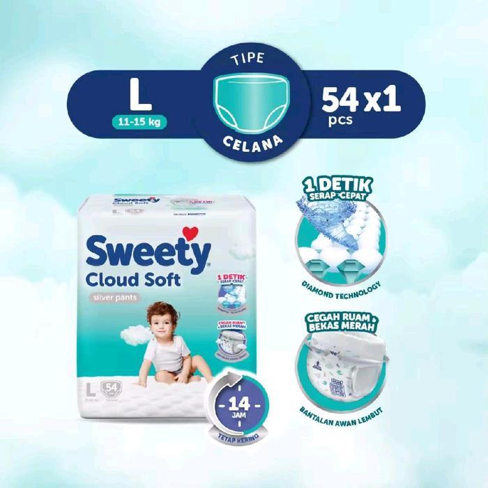 Ready Sweety Silver Pants L54 - Sweety Popok Celana Silver L 54