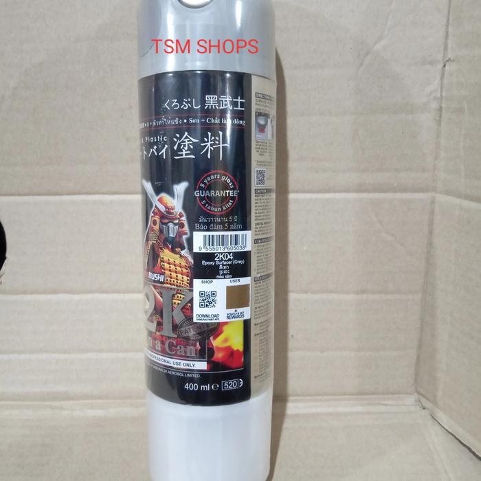 Pilok Cat Samurai Epoxy SURFACER Grey 400ml Samurai Paint Epoxy 2K04