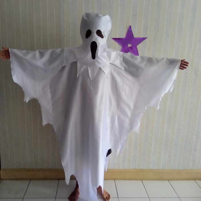 kostum hantu putih hantu klasik sprei hantu white ghost costume