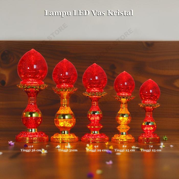 TERBARU Lampu Altar / Lampu meja Sembahyang model vas LED Kristal