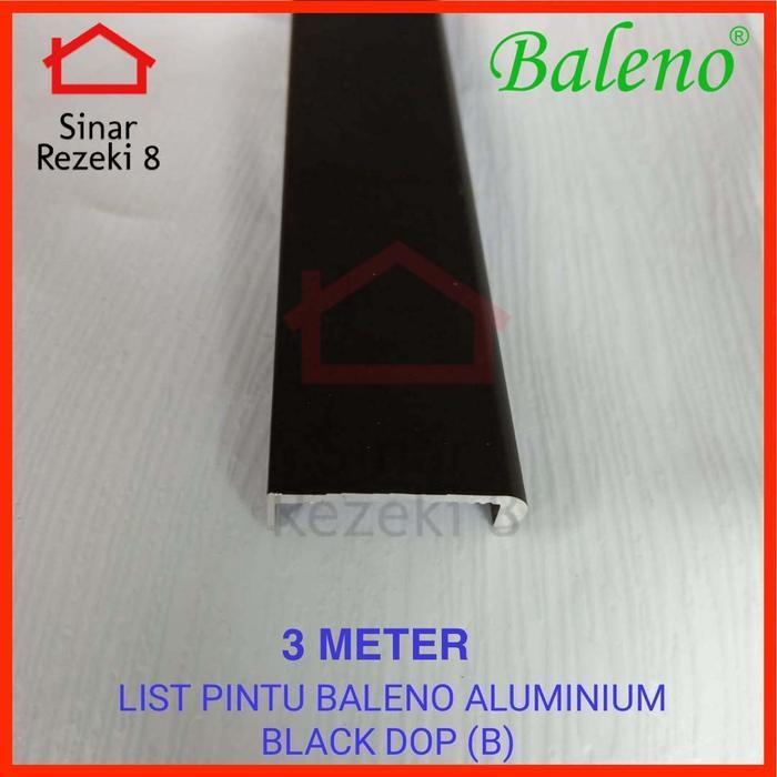 Lis Pintu Aluminium HITAM Edging Frame Profil Lemari Minimalis EA 19 .
