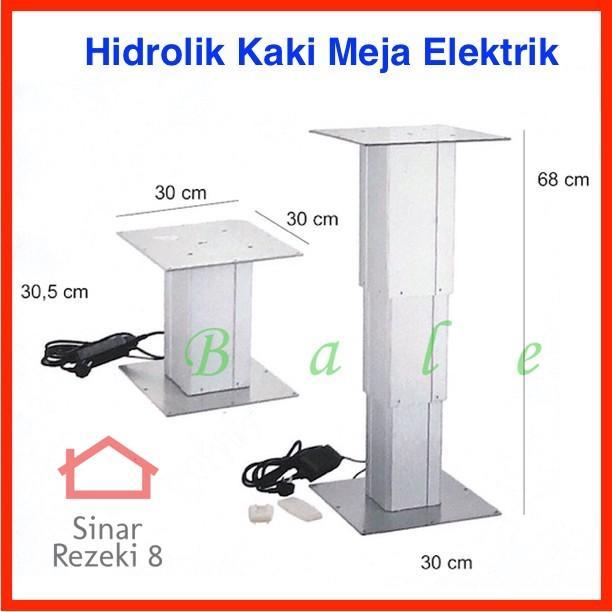 Hidrolik Kaki Meja Electric Elektrik / Adjustable Lift Desk Table .