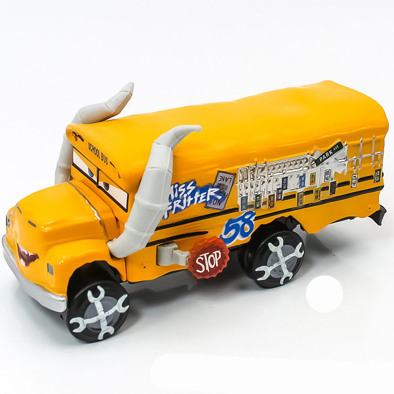 Mini Cars 3 2 Pixar Sheriff Lightning McQueen Lizzie Mater Sally Chick Hicks King Fritter Dinoco