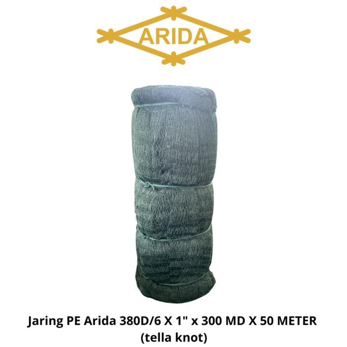 Jaring PE Arida 380D/6 X 1" - 2" x 300 MD X 50 METER (tella knot) - 1"