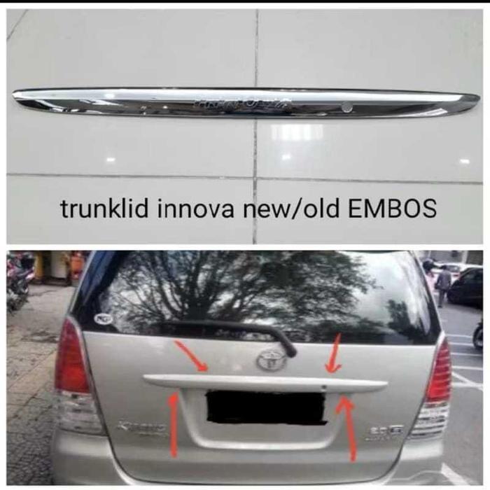 Terlaris Trunklid List Bagasi atas Plat nomor belakang Innova Lama-Innova New/Innova 2004-2011