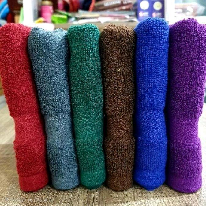 handuk wajah polos kecil / handuk wajah polos katun
