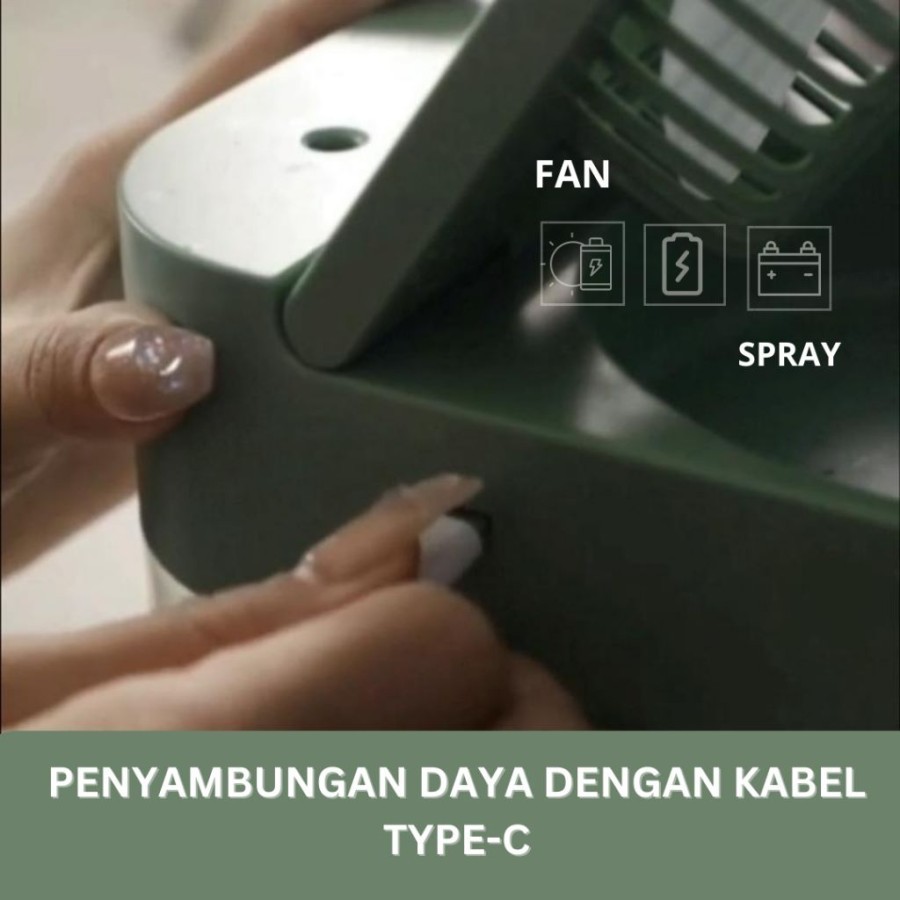 KP044 Kipas Angin AC Mini Fan Portable-Remote Control Bisa Dilipat