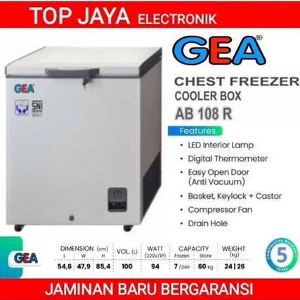 Chest Freezer GEA 100 Liter/Box Freezer GEA 100 LITER AB108R