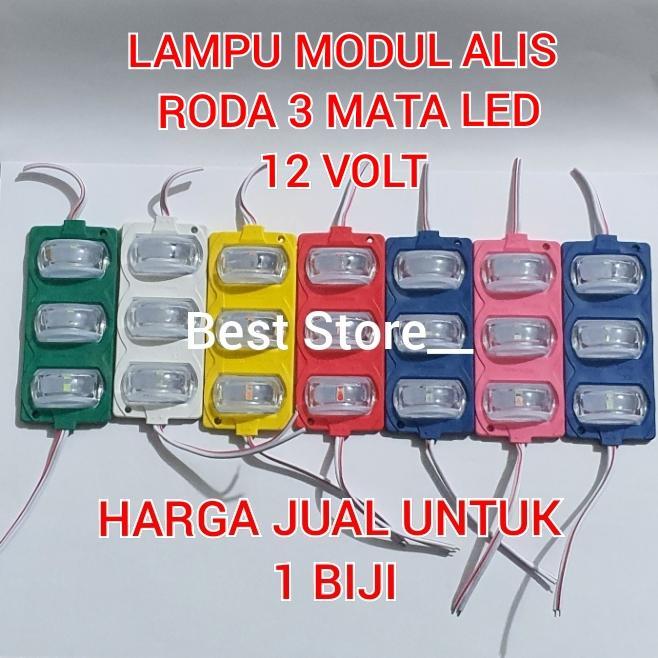 Lampu Modul Alis Roda 3 Mata Led 12 Volt