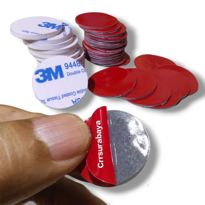 2.5cm Double Tape 3M Premium Quality Tape Perekat 2 Sisi Model Bulat Rubber Tape Foam
