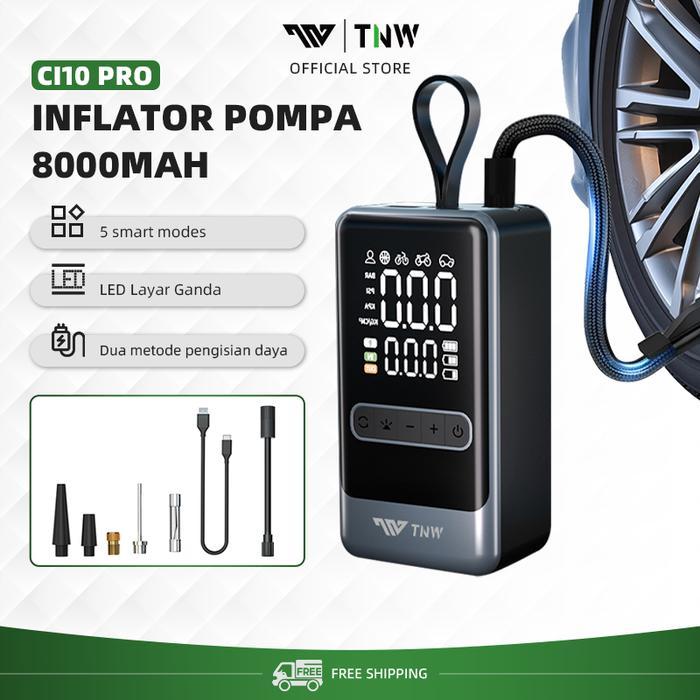 TNW CI10 Pro Pompa Ban Mini portabel pompa ban mobil elektrik Pompa Ban Mobil dan Motor Car Air Pump