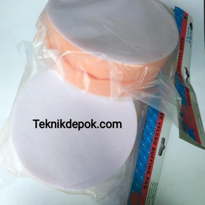 Benz Waved Buffing Pad Busa Poles Mobil 7 Inch Busa Velcro Orange