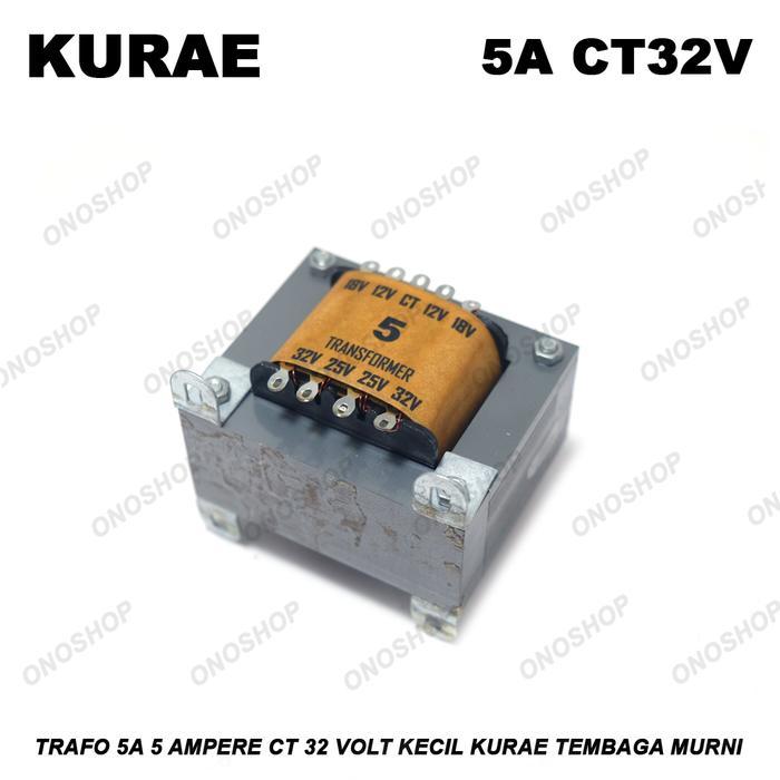 TERLARIS Trafo 5A 5 Ampere CT 32 Volt Kecil KURAE Tembaga Murni
