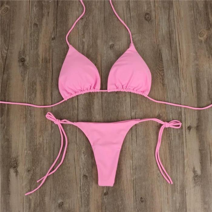 Bikini Wanita Basic Model Pantai Gstring Renang Premium Pakaian Dalam Seksi Bra Cd Set Murah Pasti