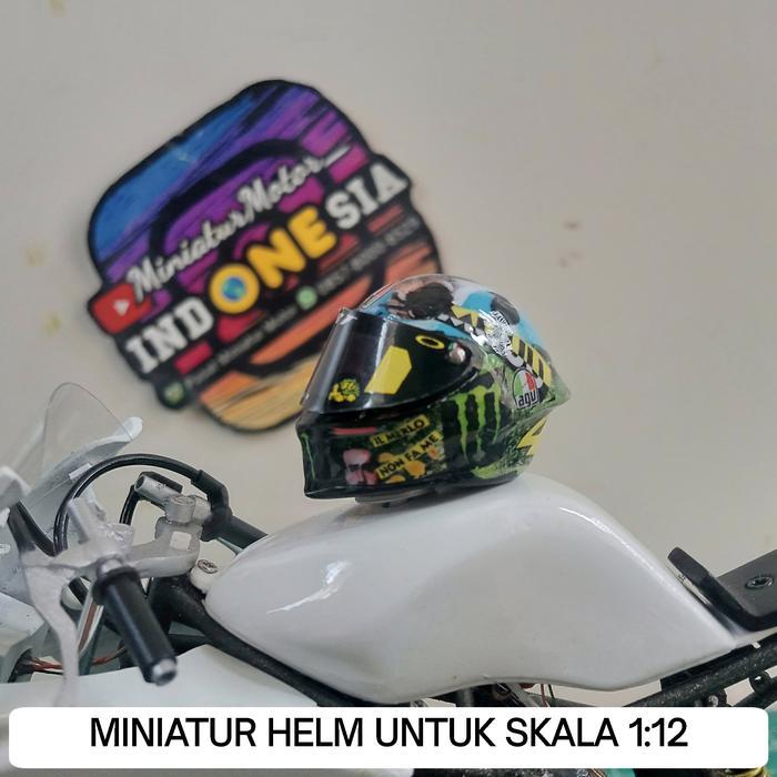 Miniatur Diecast Helm agv Valentino Rossi 46