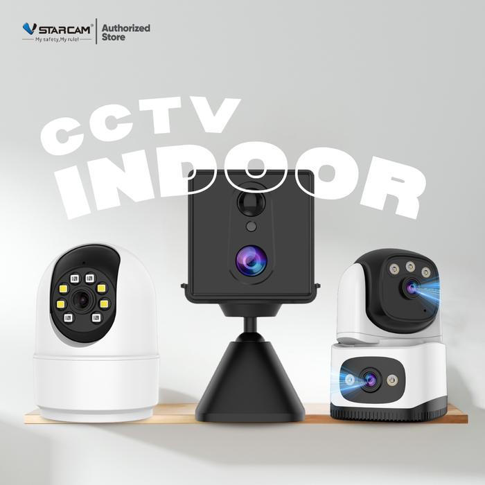 VStarcam CCTV Indoor Smart CCTV 4G SIM Card Spy Cam + IP Camera Pan Tilt + Dual Camera Full HD AI