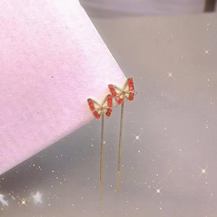 Anting Kupukupu Anting Panjang Anting Titanium Anti Karat Anti Luntur
