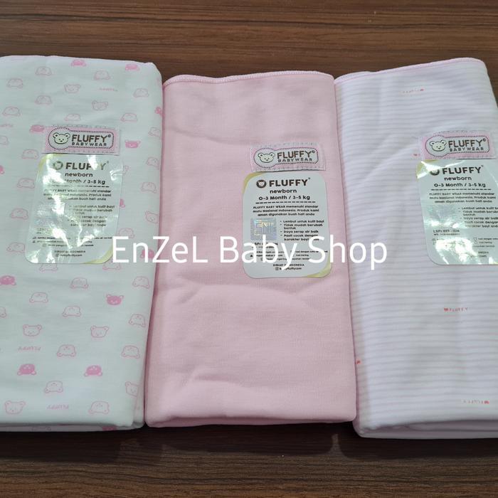 Bedong Bayi Seri Pink Girl 3Pcs / Bedong Baby Fluffy / Sni