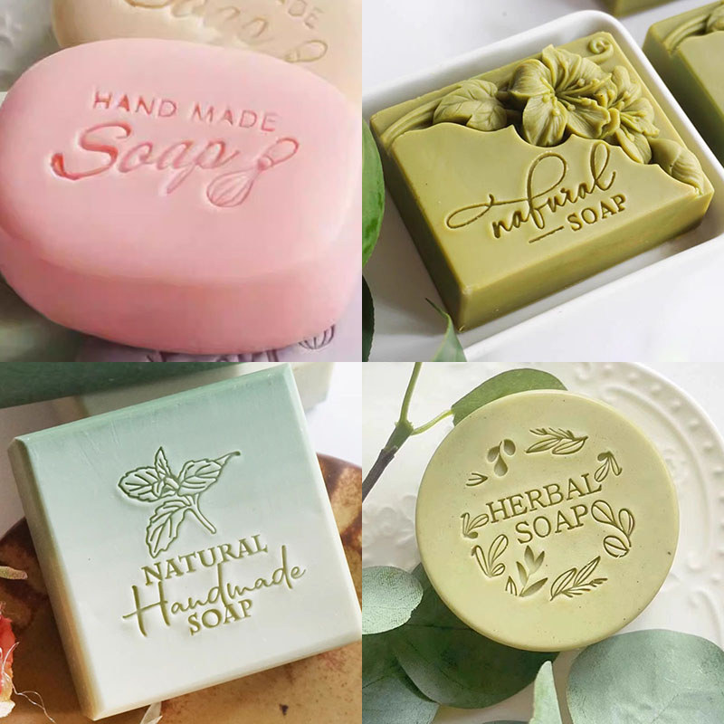 Natural Handmade Acrylic DIY Soap Stamp Mold Seal For Mini Handmade Soap Making Supplies Kits