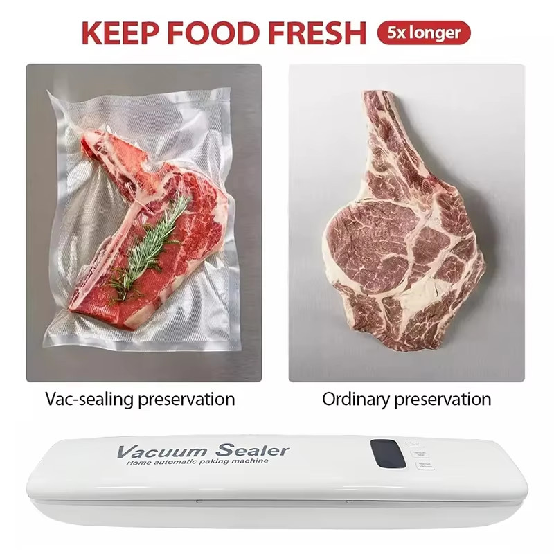 Vacuum Sealers Machine 110V With Free 10pcs Vacuum Bags For Kitchen Household Food Vacuum Sealer