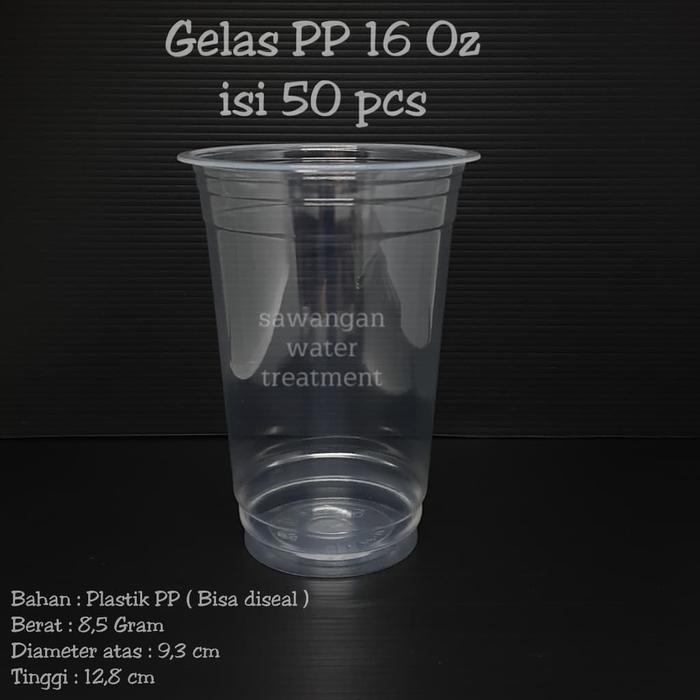 One Two Cups - Gelas Pp 16 Oz / Gelas Pp 16Oz / Gelas Plastik 16Oz - No Tutup