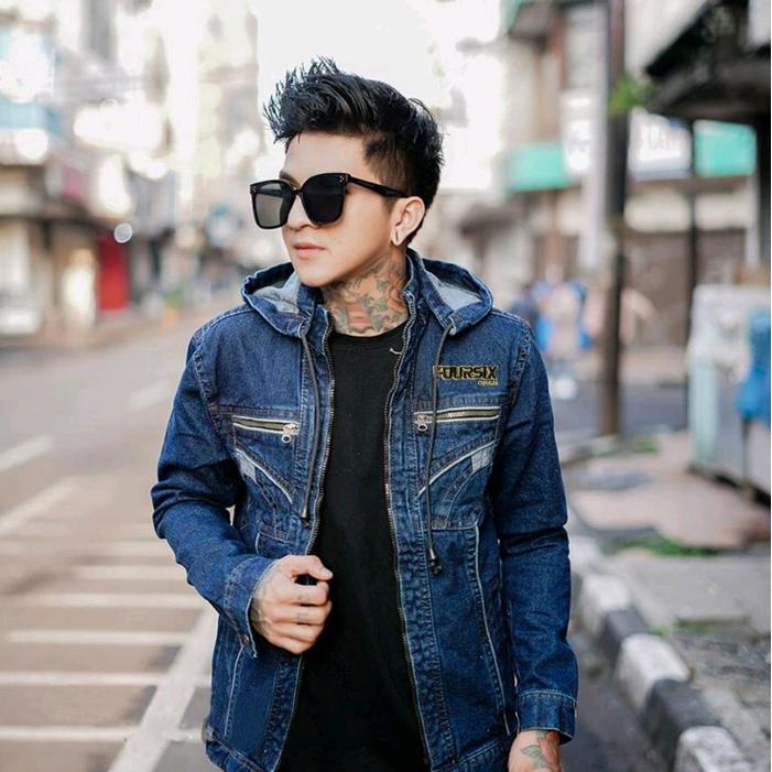 JAKET JEANS DENIM TOPI KUPLUK BISA LEPAS PASANG/ZYPER RESLETING LENGAN Panjang Distro Pria Wanita