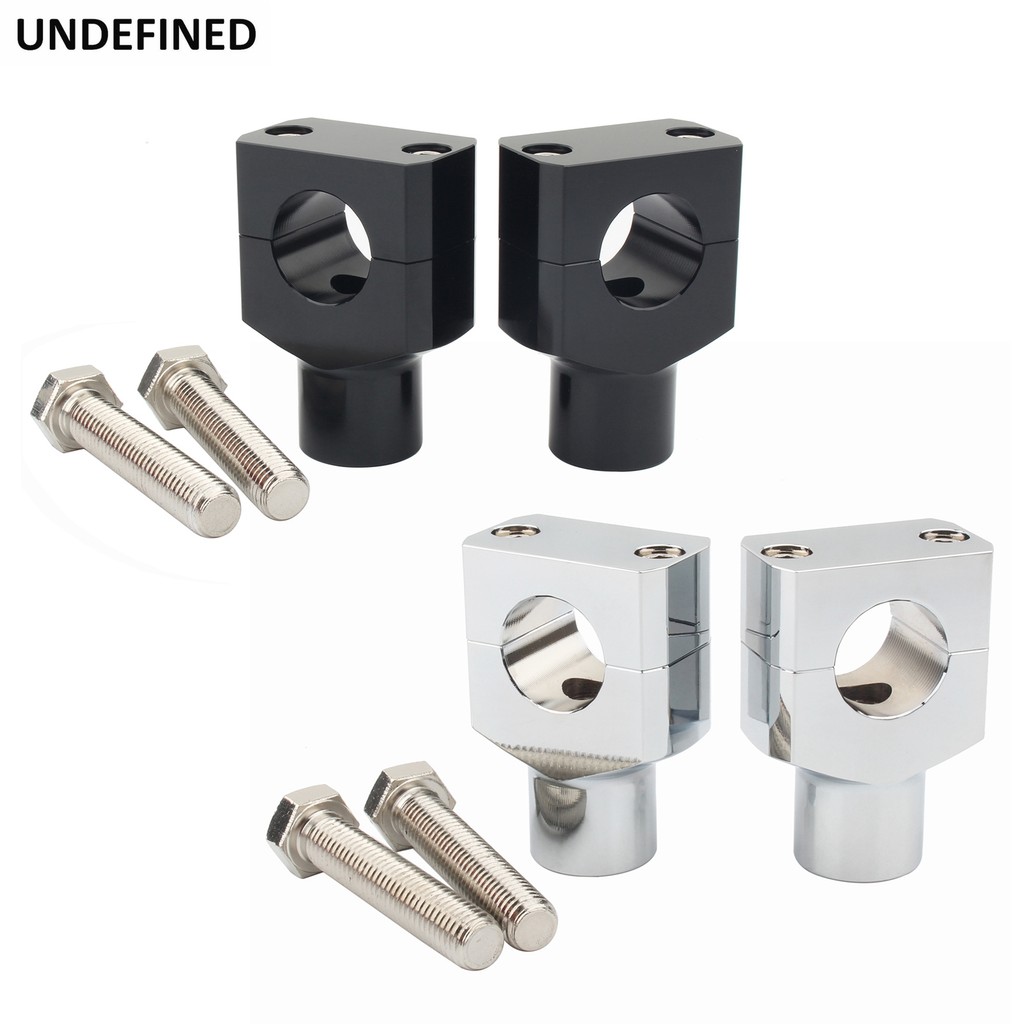 2X Motorcycle 7/8" 1" Handlebar Riser Clamp Aluminum For Harley Custom Springer Bobber Chopper 22Mm