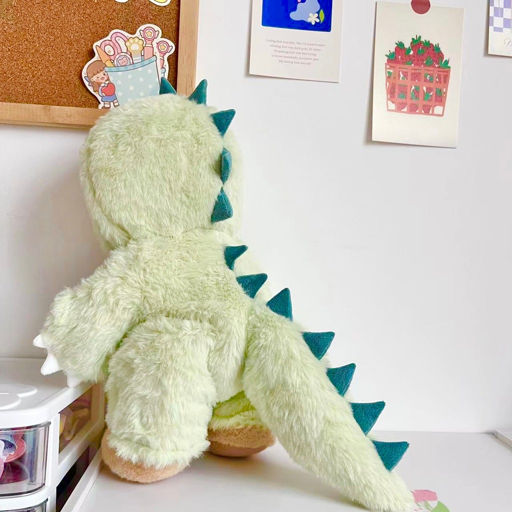 Lena Bear Doll Clothes 30Cm Medium Green Dinosaur Jumpsuit Pink Dinosaur Suit Replacement Outfit