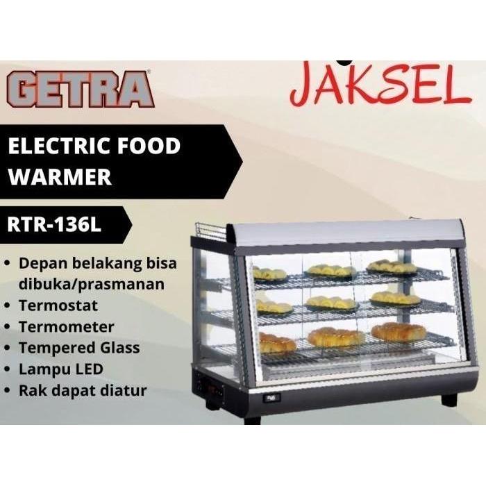 GETRA RTR-136L SHOWCASE WARMER ETALASE PENGHANGAT MAKANAN FOOD WARMER
