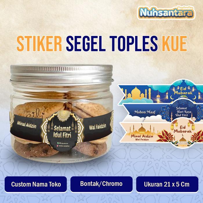 [1HARI JADI] STIKER SEGEL IDUL FITRI TOPLES KUE KERING / STICKER TUTUP JAR STICKER LABEL TOPLES