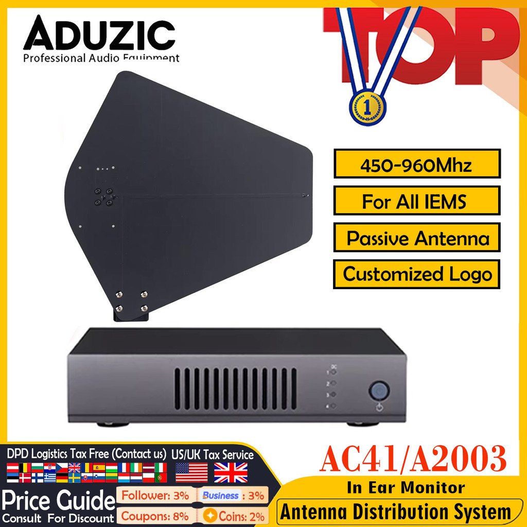Aduzic Antenna Combiner For IEM Wireless In Ear Monitor  Inear Passive Antena