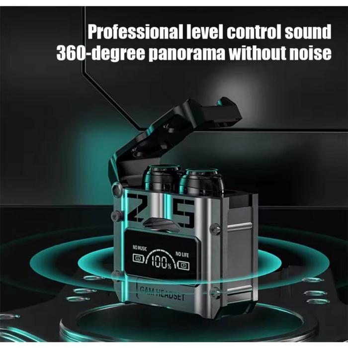 M25 Tws Bluetooth 5.3 Headset Gaming Earphone Led Display Hifi Sound Noise Reduction Terbaik