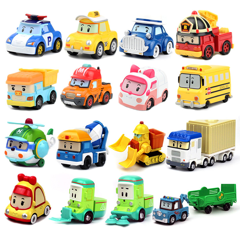 26 Style Robocar Korea kids Toys Robot Poli Roy Haley Anime Metal Action Figure Cartoon Toy Car For