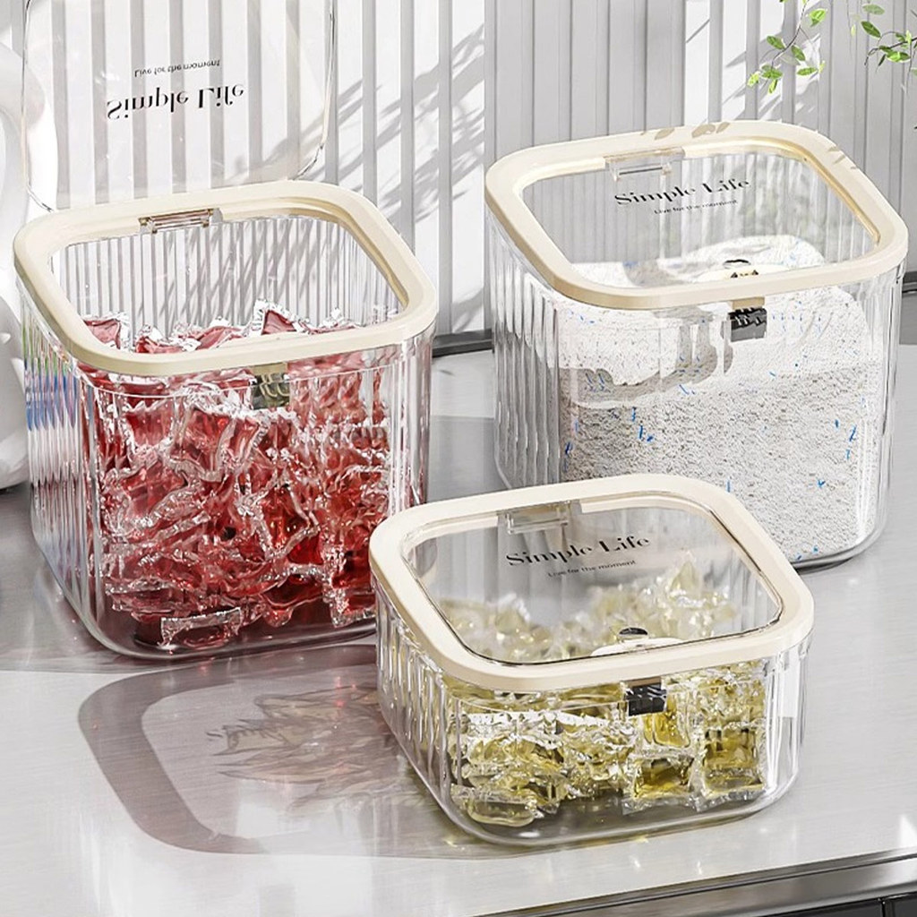 Transparent storage box, laundry bead storage box, storage container for hair rings and hair clips,