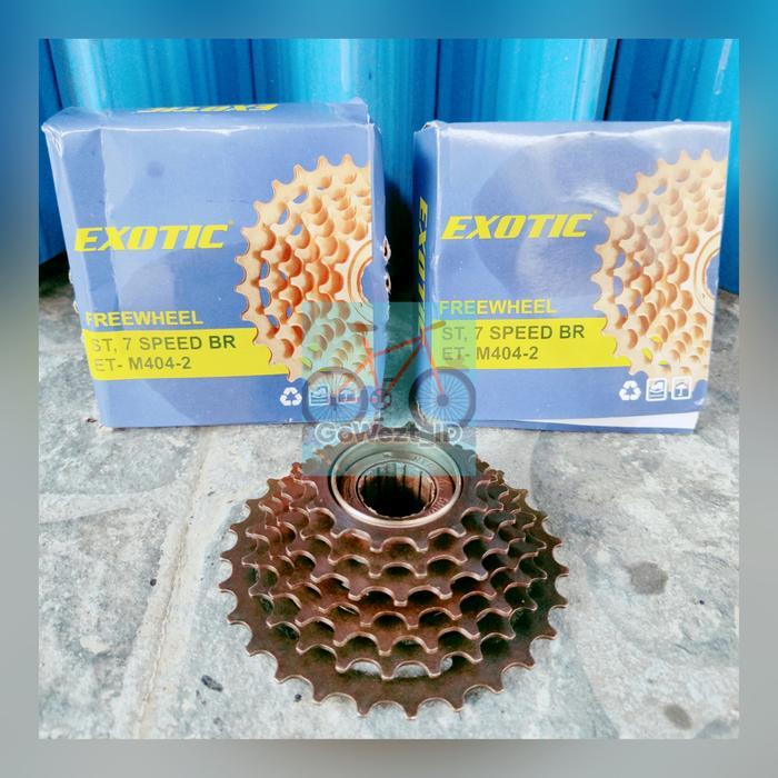 Freewheel Gear Gir Belakang Sepeda 7 Speed Susun Exotic Drat Ulir MTB *