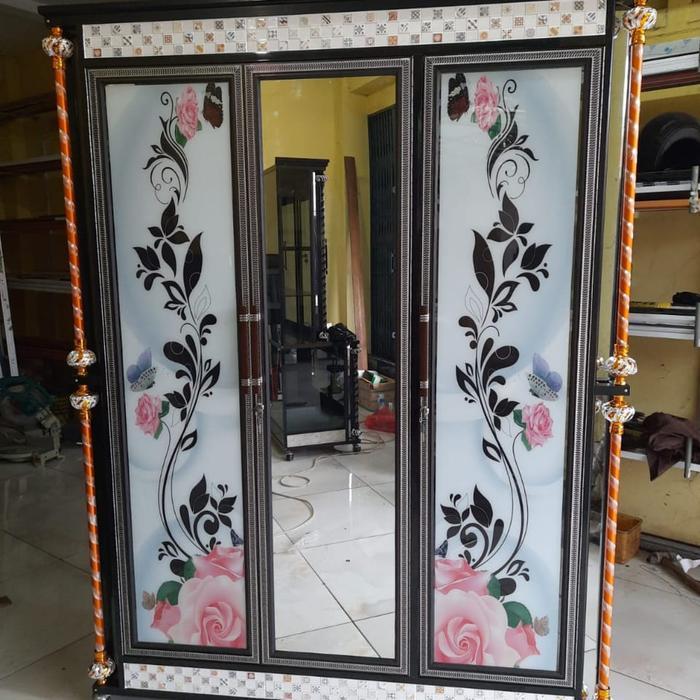 LEMARI PAKAIAN 3 PINTU LEMARI PAKAIAN GAMIS LEMARI GAMIS ALUMUNIUM - 2 PINTU