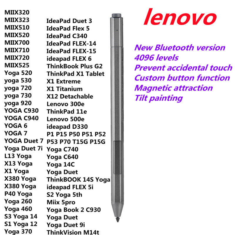 New 4096 levels Original Bluetooth stylus Pen for Lenovo ideapad Flex 5 5i 7i C340 Yoga Miix 2 in 1