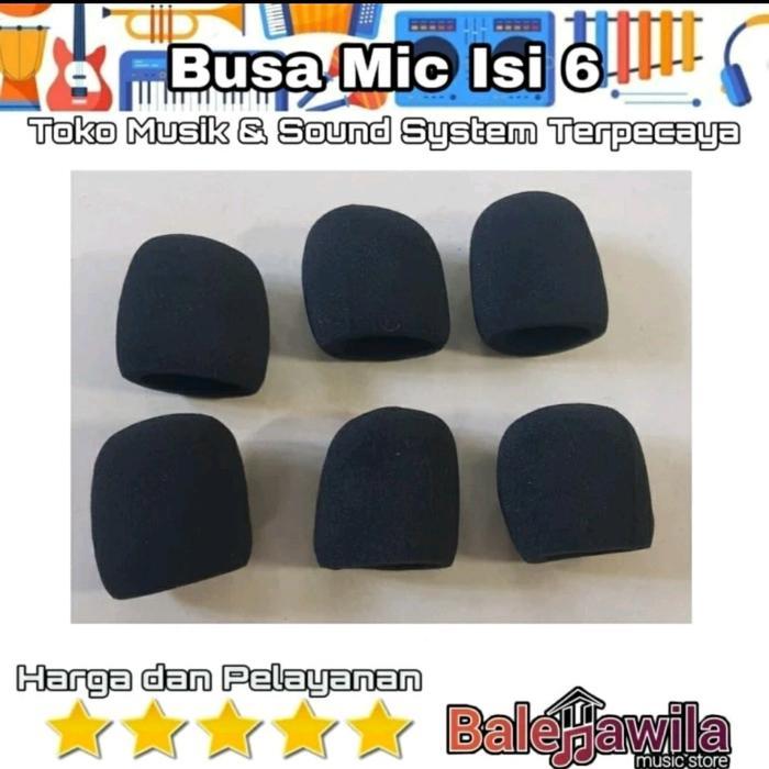 Busa Mic Pelindung Pop Mic Filter Tutup Microphone Isi 6 Terlaris