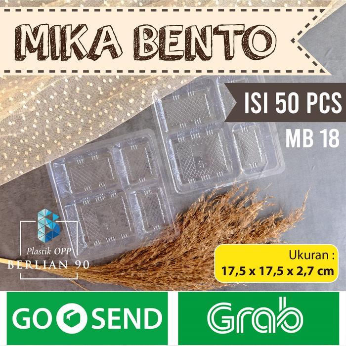 Bento Mika 4 Sekat Mika Bento Skat 4 Tray Bento Bening Lunch Box Bento