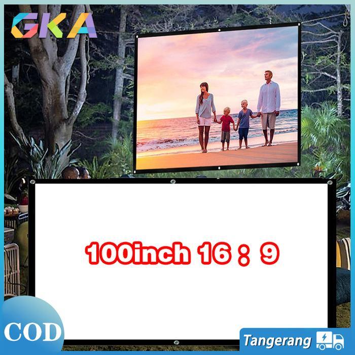 Projector Screen Portable-Projector Screen Cloth-Layar Proyektor
