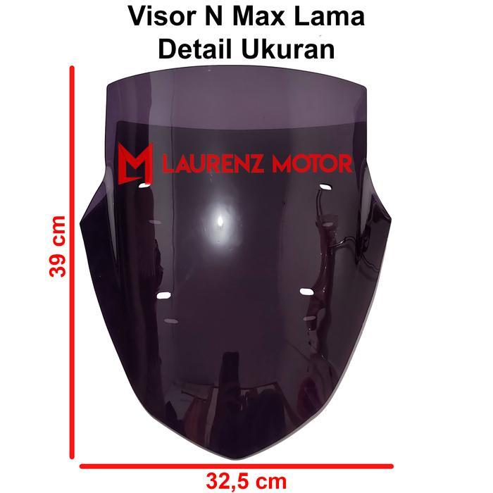 VISOR WINDSHIELD NMAX N MAX OLD TINGGI 39CM MODEL RATA HITAM DAN BENING AKSESORIS VARIASI NMAX