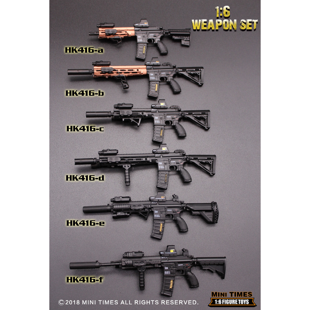 Mini Times Toys HK416 M4 1/6 Soldier Weapon Gun Model Accessories Toy
