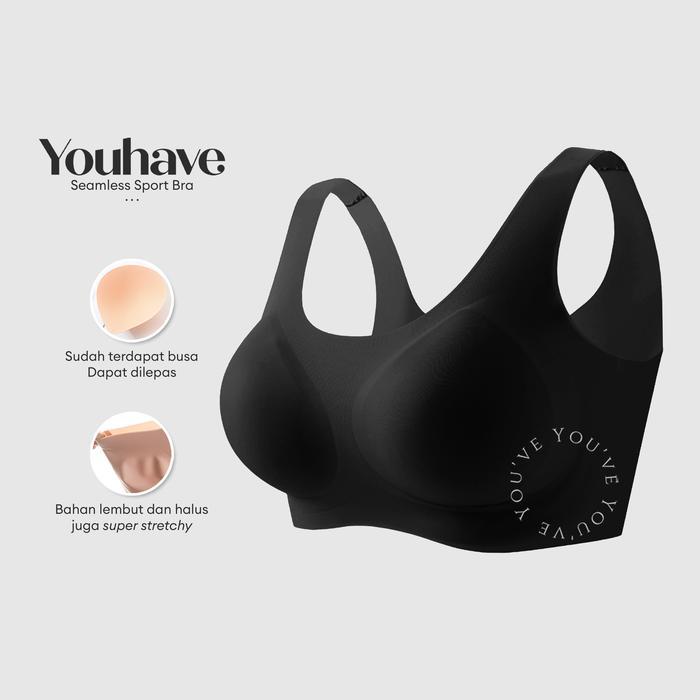Tally - Bh Bra Wanita Seamless Sport Bra Wanita Tanpa Kait Kawat Busa Tipis 100165