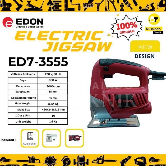 Promo Edon Ed7-3555 Mesin Jigsaw Mesin Potong Triplek Kayu Gergaji Kayu Edon