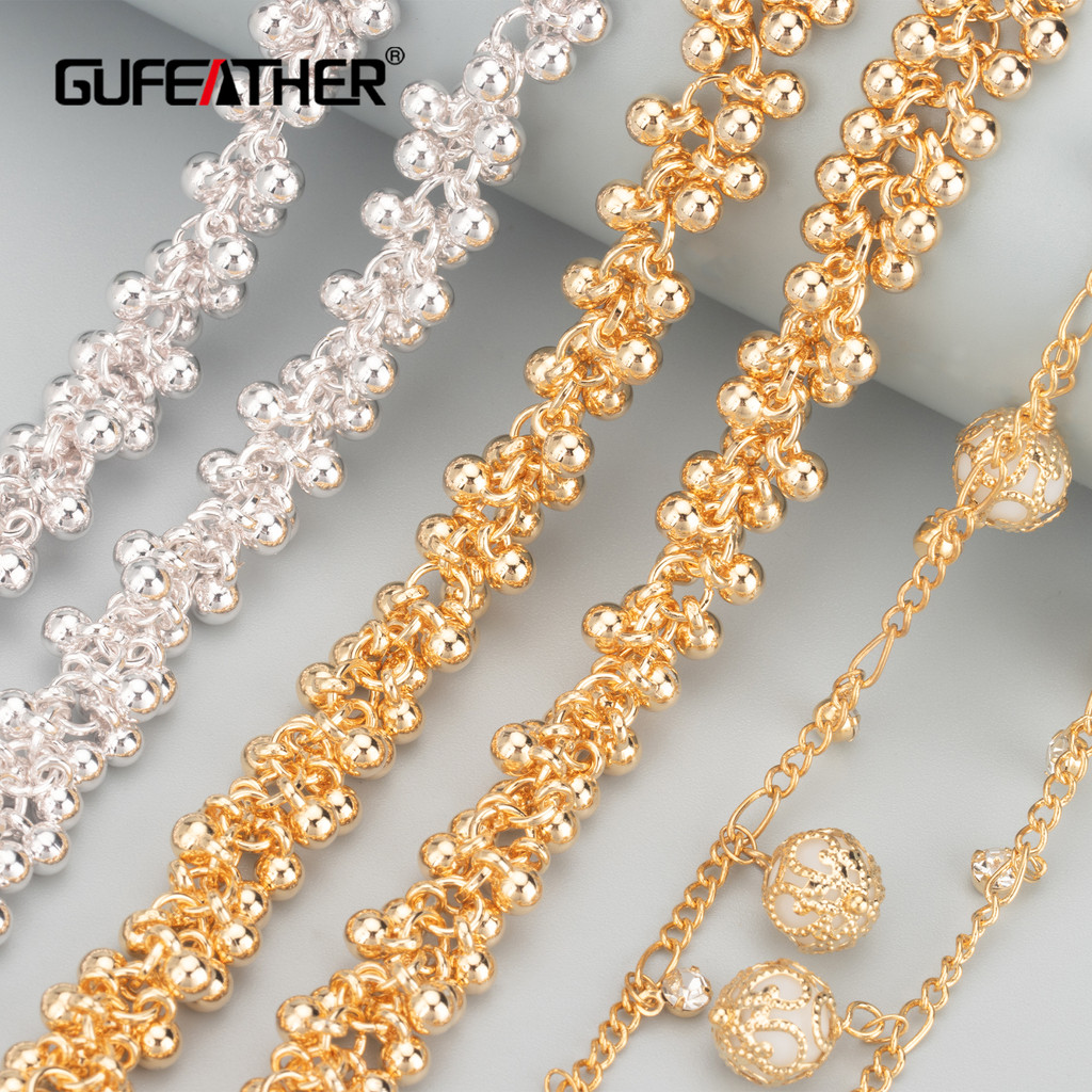 GUFEATHER C87,jewelry accessories,18k gold plated,diy chain,CCB plastic,charms,diy bracelet