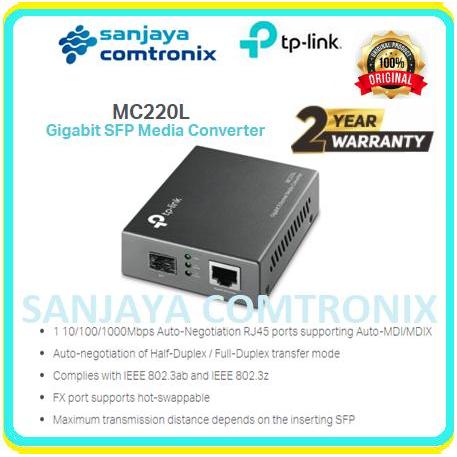 Tp-Link Media Converter Gigabit Sfp Tl-Mc220L