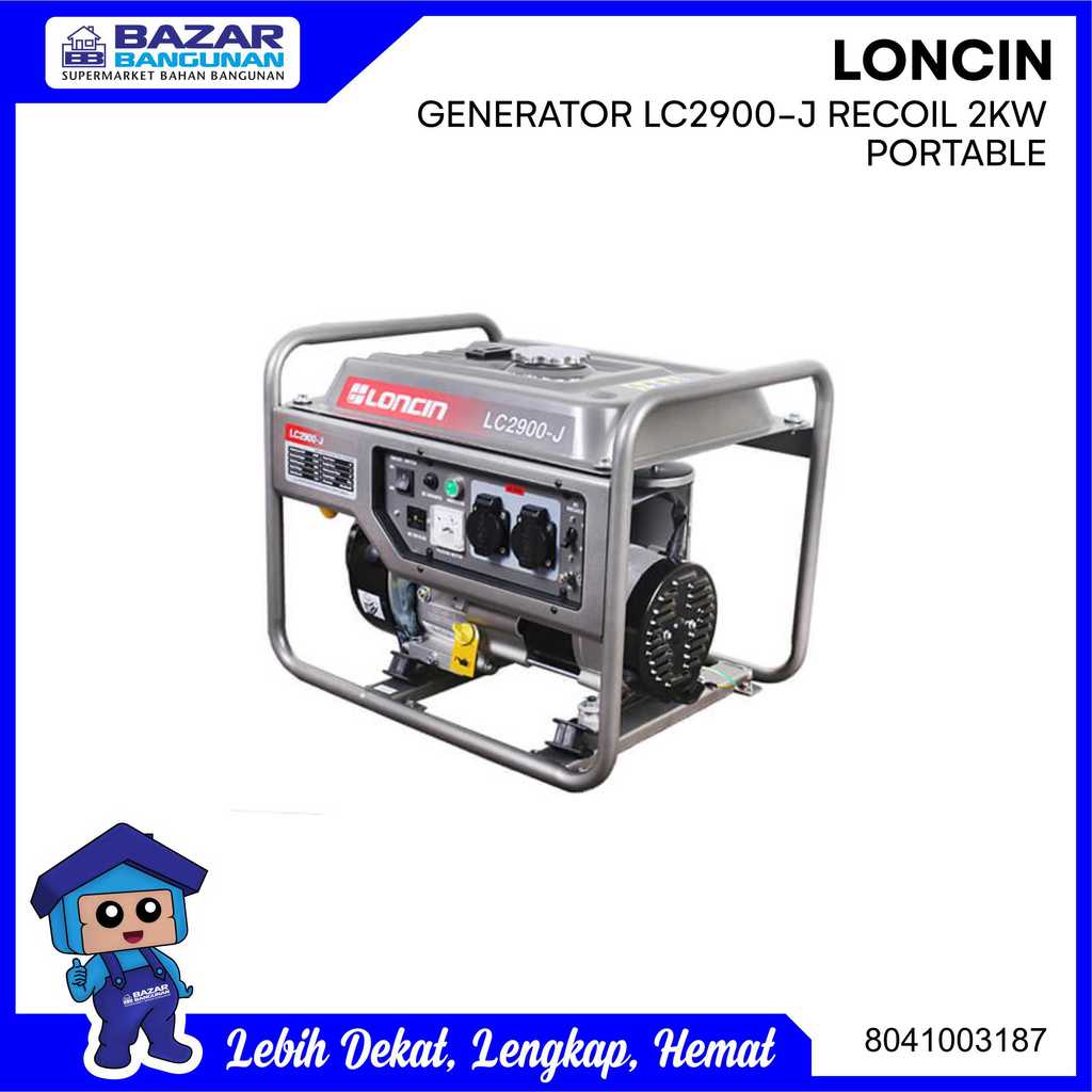 [FREE ONGKIR]: MESIN GENSET GENERATOR LISTRIK BENSIN LONCIN LC 2900 J LC2900J 2000 W