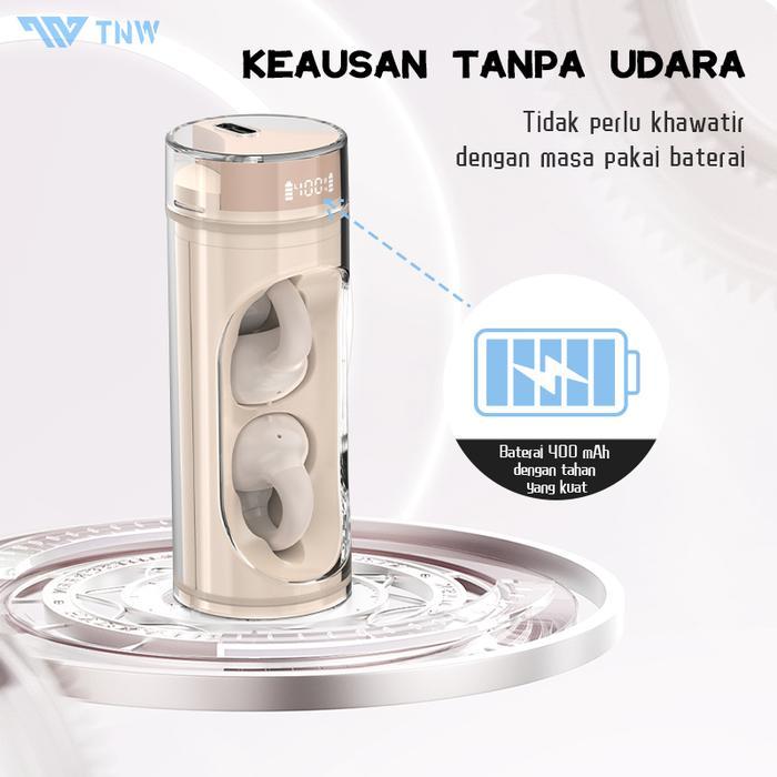Tnw Wf2 Headset Bluetooth Original Tws Dapat Diputar Wireless Earphone 5.3 Telinga Klip Dual Mic