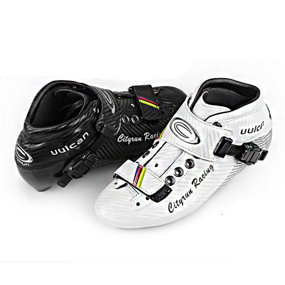 1 Pair Cityrun Skate Boots Speed Inline Skates Up Boot Carbon Fiber Professional Competition Skating
